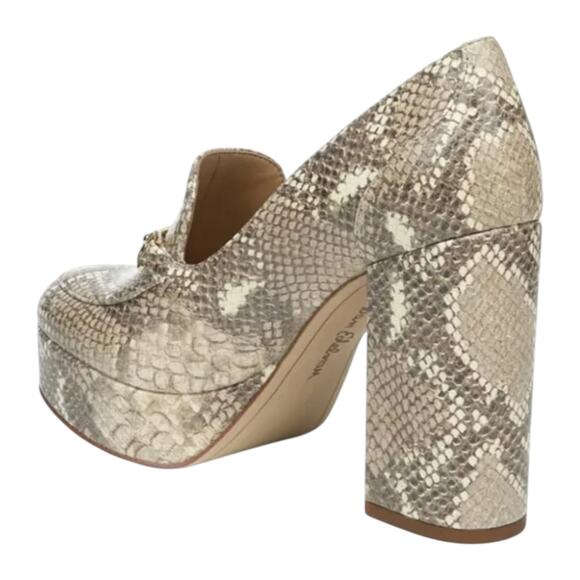 Sam Edelman Aurelie Platform Loafer in Wheat Multi Snake Print Size 8.5 - Picture 6 of 6